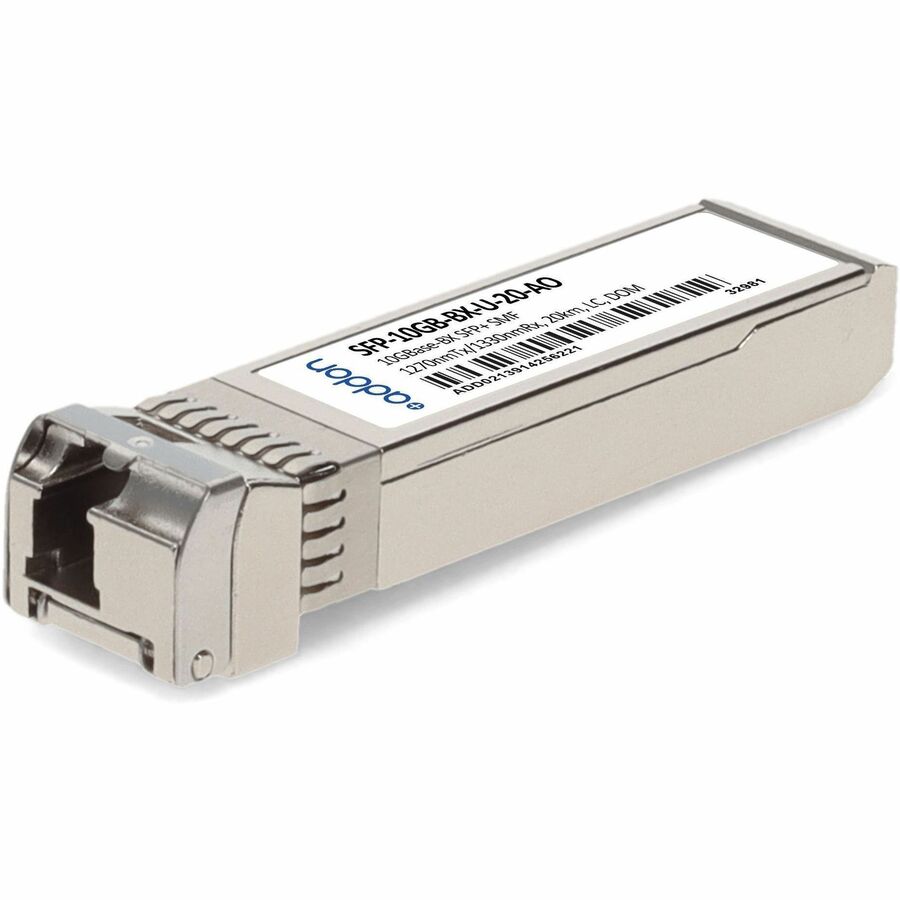 AddOn MSA and TAA 10GBase-BX SFP+ Transceiver (SMF, 1270nmTx/1330nmRx, 20km, LC, DOM)