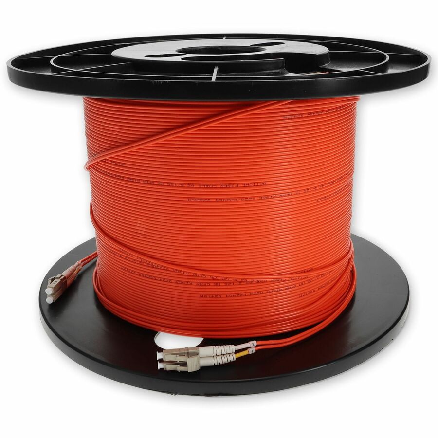 AddOn 175m LC to LC Orange OM1 Duplex OFNR (Riser-Rated) MMF (Multi Mode) Fiber Patch Cable, 62.5/125