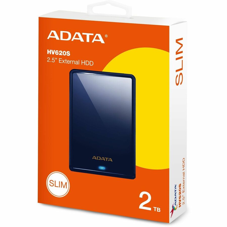Adata HV620S AHV620S-2TU31-CBL 2 TB Portable Hard Drive - External - Blue
