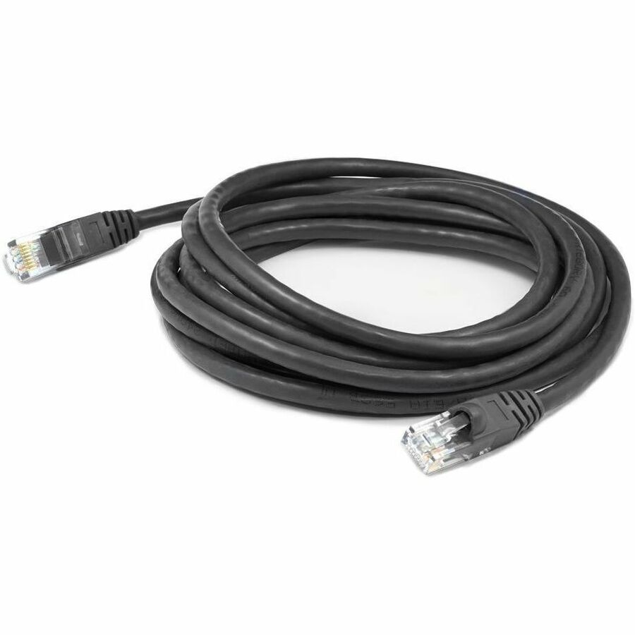 AddOn 10ft Black CAT6A Shielded PVC Ethernet Cable Snagless Easy Clear Boot RJ-45 M/M CAT 6A
