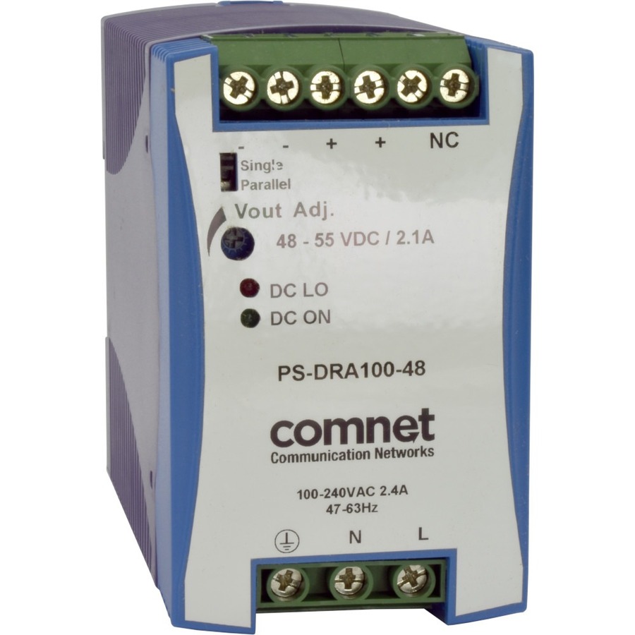 ComNet Industrial DIN Rail Mounting 100 Watt @ 48 Volt Power Supply