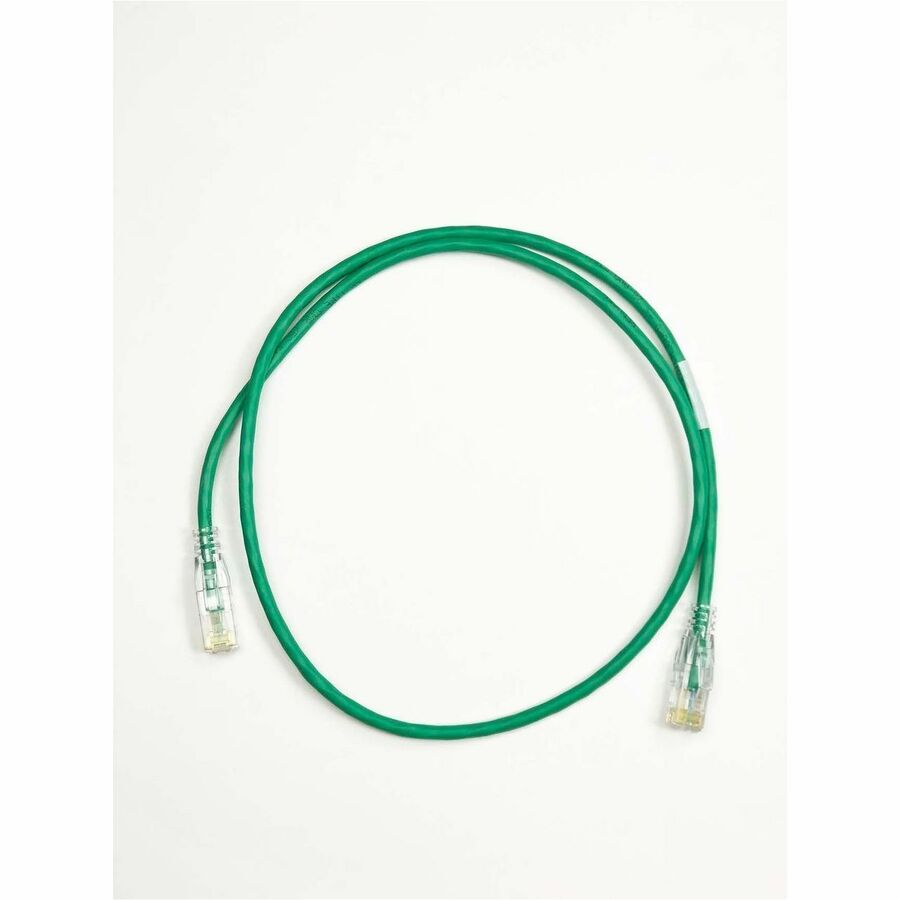 Ortronics 28AWG Reduced Diameter C6A/10G Channel Cord Green 9ft