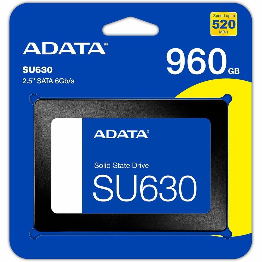 Adata Ultimate SU630 ASU630SS-960GQ-R 960 GB Solid State Drive - 2.5" Internal - SATA (SATA/600) - Black