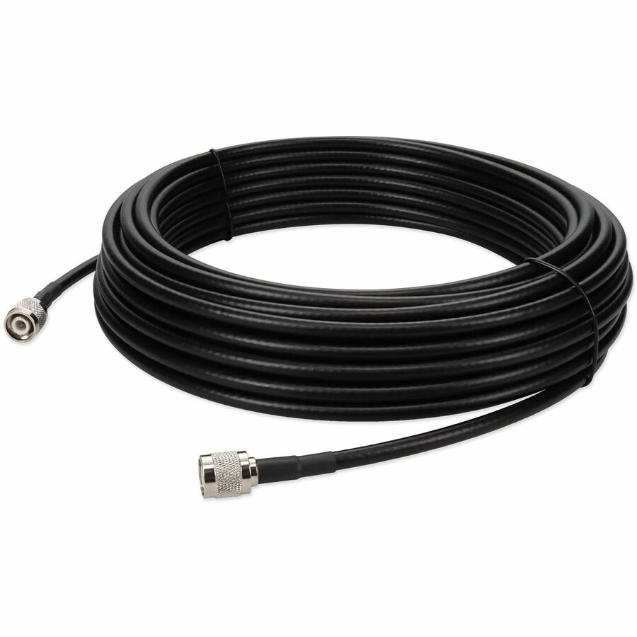 AddOn 50ft Cisco® 4G-CAB-LMR240-50 Compatible TNC (Male) to TNC (Female) Black Coaxial Simplex PVC Copper Patch Cable
