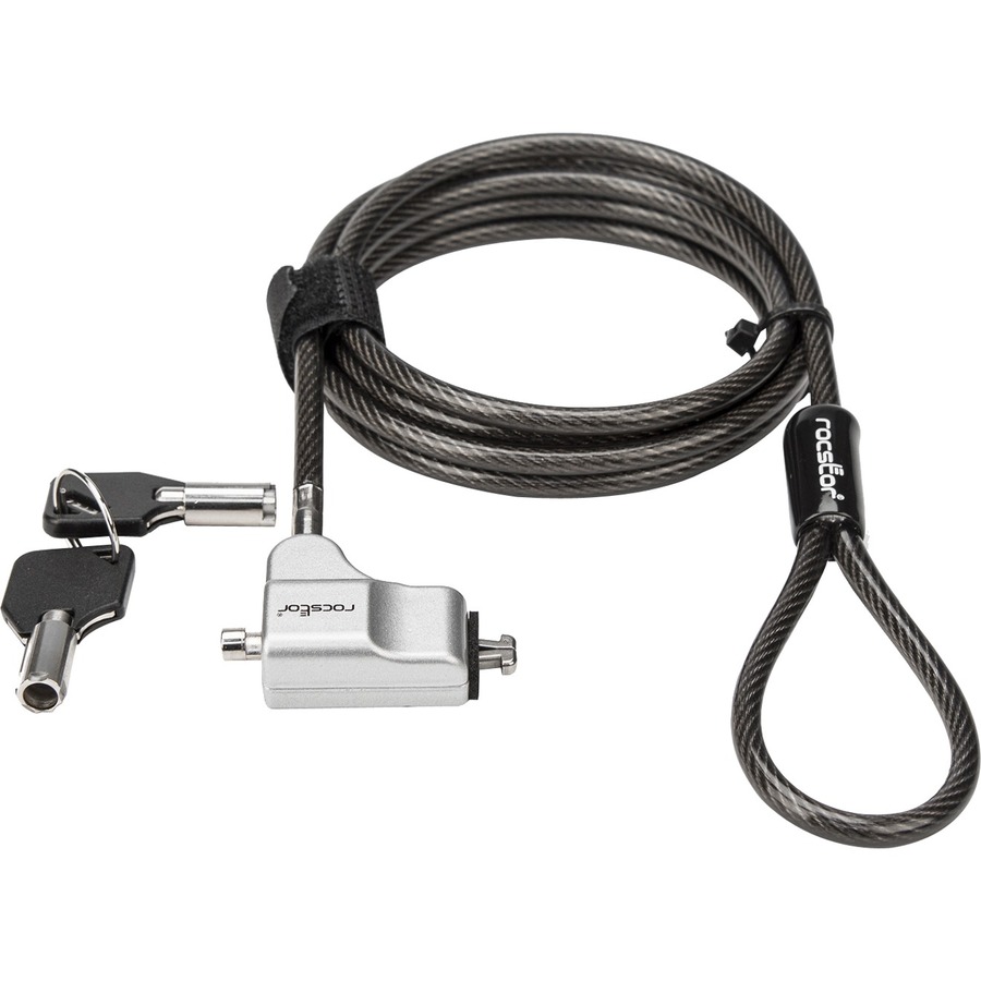 Rocbolt C21 Security Cable With Key Lock and (2) Keys - For Ultra-thin Laptop, Ultrabook Devices - Compatible Cleat™ Locking Technology - Galvanized Steel, Nickel, Zinc Alloy - 6 ft - Compatible with K67890WW & K64444WW - TAA COMPLIANT - FOR ULTRA-THIN LAPTOP DEVICES WITH CLEAT LOCKING TECHNOLOGY SECURITY CABLE INCLUDES 2 KEYS