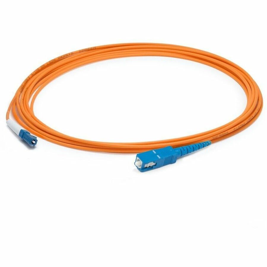 AddOn 2m SC to LC Orange OM2 Simplex OFNR (Riser-Rated) MMF (Multi Mode) Fiber Patch Cable, 50/125