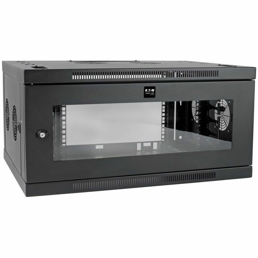 Tripp Lite by Eaton SmartRack 6U Low-Profile Switch-Depth-Plus Wall-Mount Mini Rack Enclosure Wide Acrylic Window