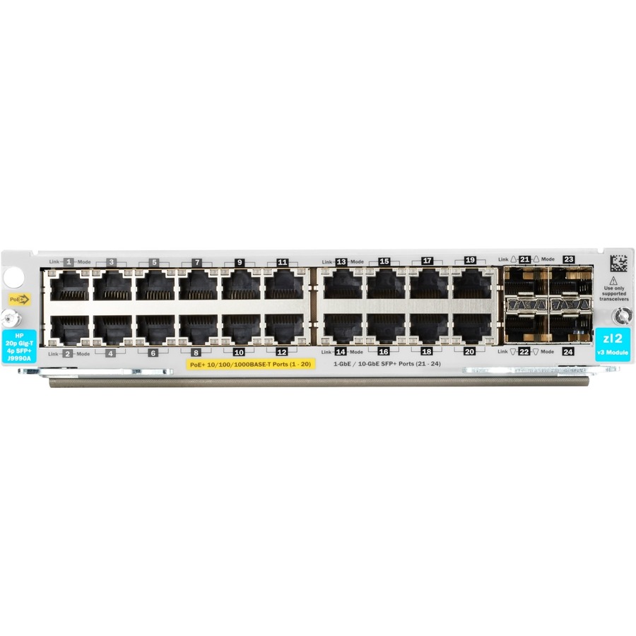 HPE 20-port 10/100/1000BASE-T PoE+ / 4-port 1G/10GbE SFP+ MACsec v3 zl2 Module
