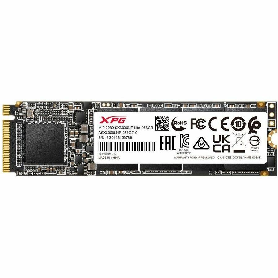 XPG SX6000 Lite 256 GB Solid State Drive - M.2 2280 Internal - PCI Express (PCI Express 3.0 x4)