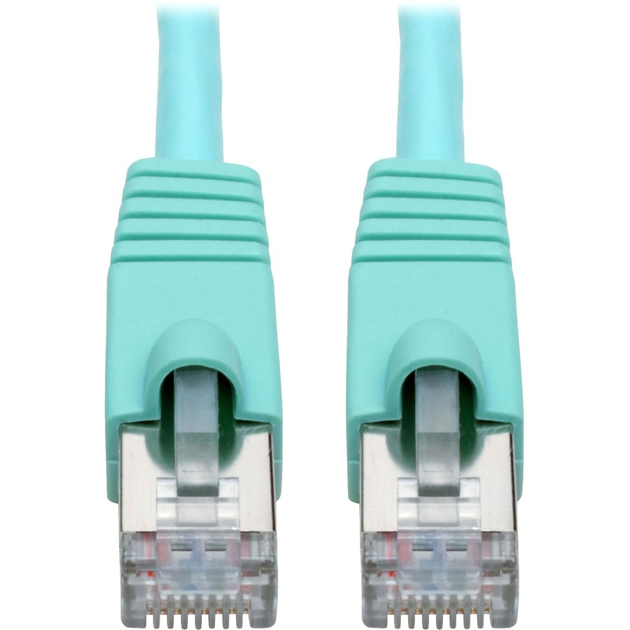 Eaton Tripp Lite Series Cat6a 10G Snagless Shielded STP Ethernet Cable (RJ45 M/M), PoE, Aqua, 14 ft. (4.27 m)