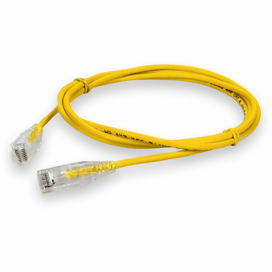 AddOn 3ft Yellow CAT6 Slim PVC Ethernet Cable Non-Booted RJ-45 M/M CAT 6