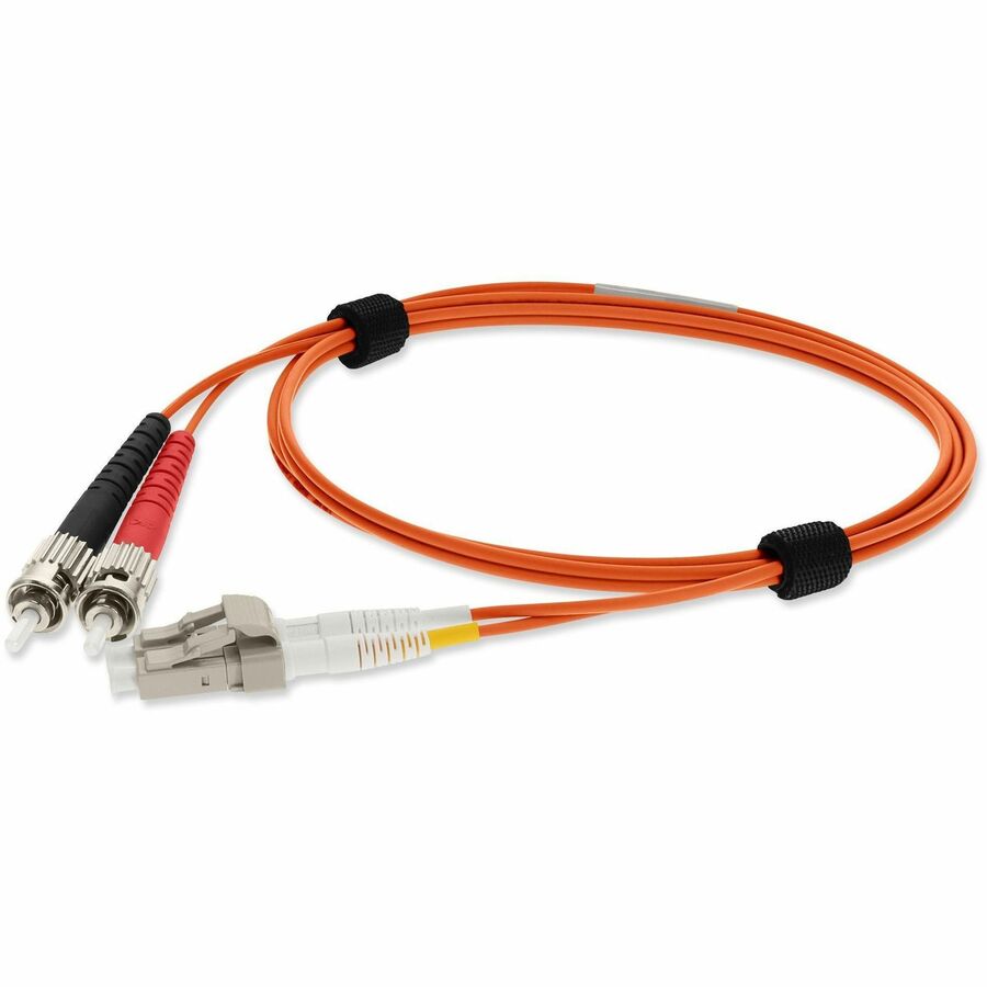 AddOn 3m ST to LC Orange OM1 Duplex OFNP (Plenum-Rated) MMF (Multi Mode) Fiber Patch Cable, 62.5/125