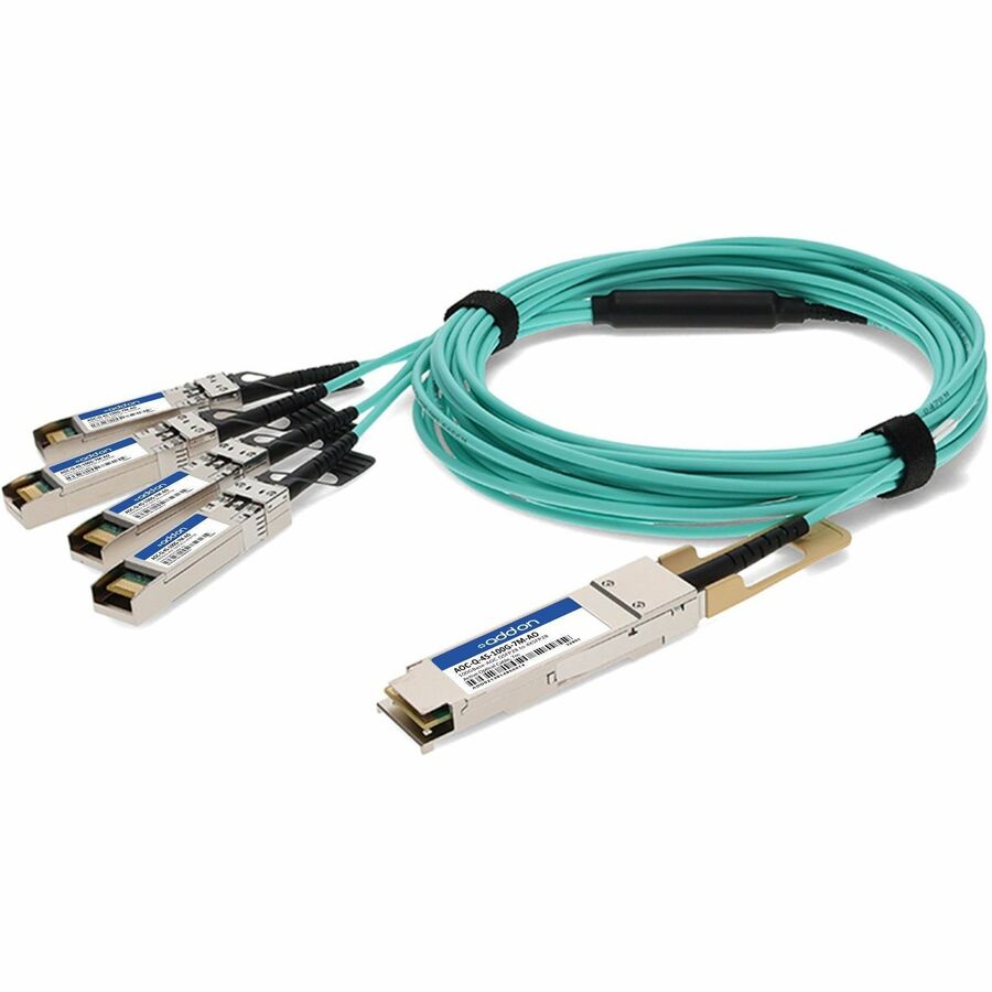 AddOn Arista Networks® Compatible TAA Compliant 100GBase-AOC QSFP28 to 4xSFP28 Active Optical Cable (850nm, MMF, 7m)