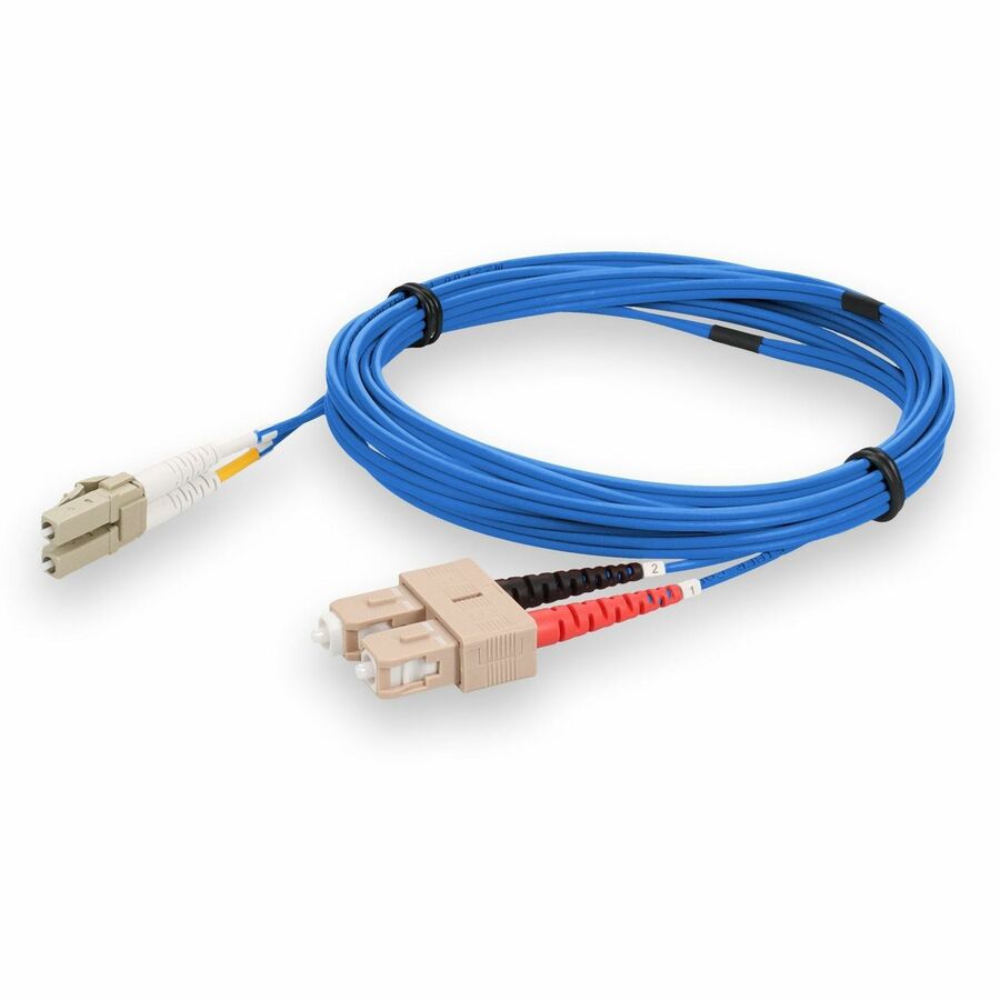 AddOn 2m SC to LC Blue OM1 Duplex LSZH MMF (Multi Mode) Fiber Patch Cable, 62.5/125