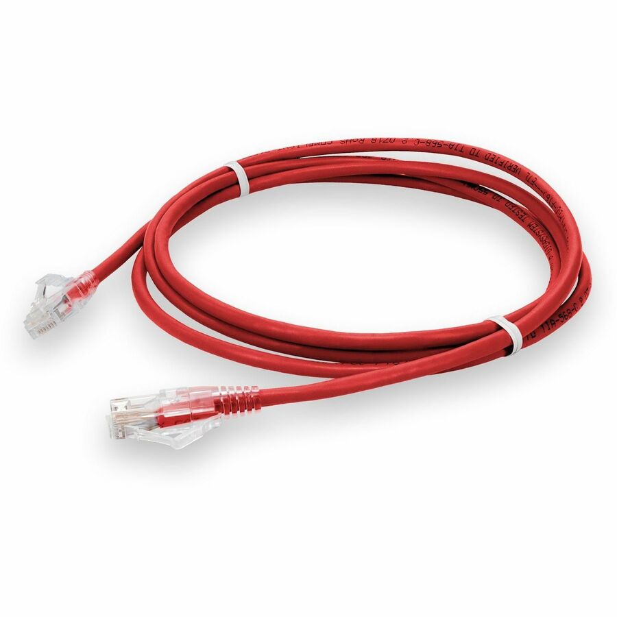 AddOn 10ft Red CAT6 Plenum-Rated Ethernet Cable Snagless Bubble Boot RJ-45 M/M CAT 6