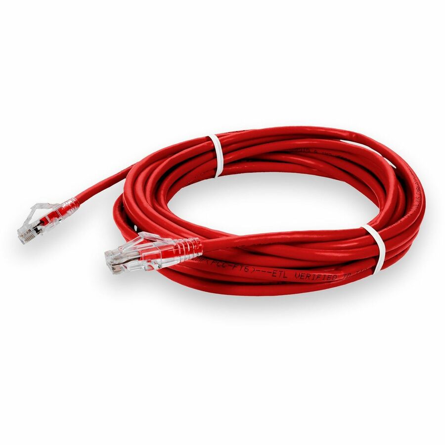 AddOn 14ft Red CAT6 Plenum-Rated Ethernet Cable Snagless Bubble Boot RJ-45 M/M CAT 6