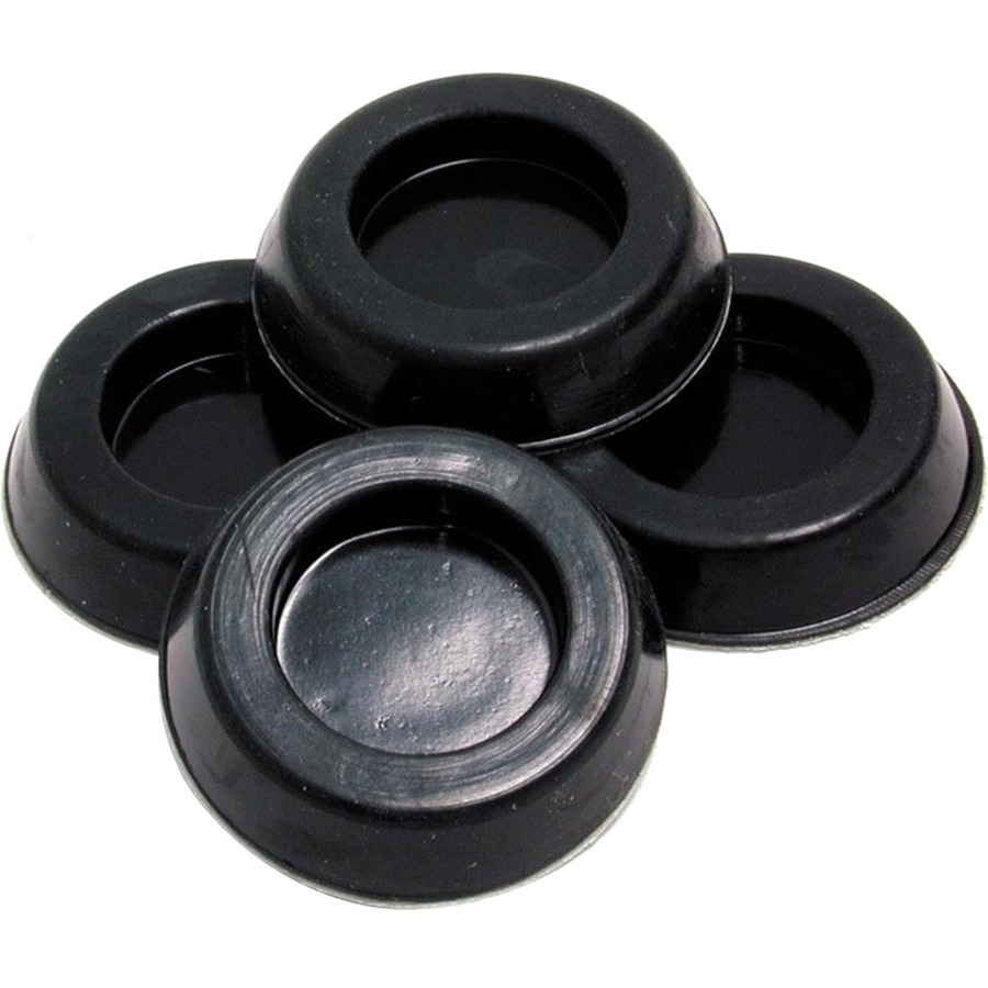StarTech.com 1-1/4in Dia. Rubber Feet for PC Cases - of 1.25" Diameter - Circle - Self-adhesive - Black - Rubber - 4/Pack