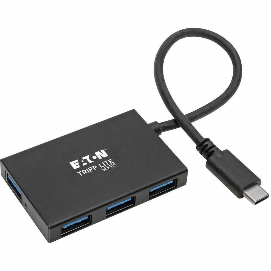 Eaton Tripp Lite Series 4-Port USB-C Hub, USB 3.x Gen 2 (10Gbps), 4x USB-A Ports, Thunderbolt 3 Compatible, Aluminum Housing, Black