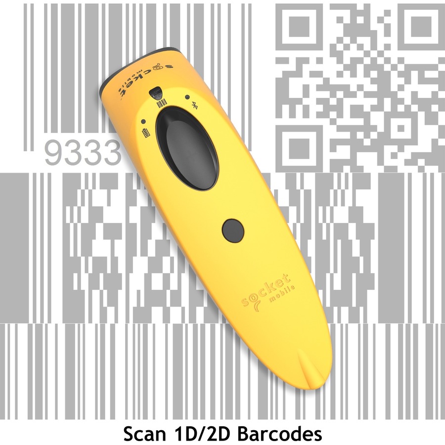Socket Mobile SocketScan® S740, Universal Barcode Scanner, Yellow & Charging Stand