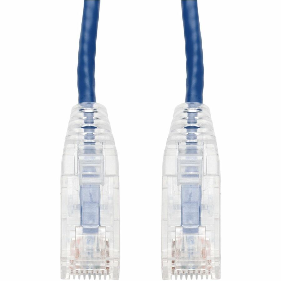 AddOn 6in Blue CAT6 Slim PVC Ethernet Cable Snagless Clear-Claw RJ-45 M/M CAT 6