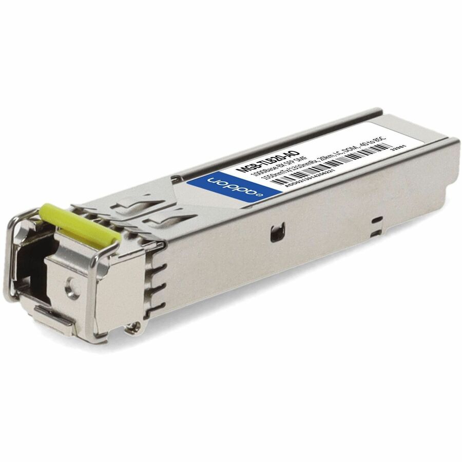 AddOn Planet® MGB-TLB20 Compatible TAA 1000Base-BX SFP Transceiver (SMF, 1550nmTx/1310nmRx, 20km, LC, DOM, -40 to 85C)