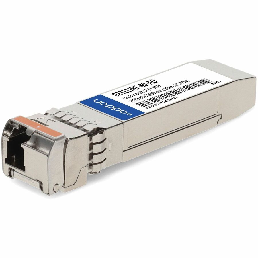AddOn Huawei® 02311JNF-80 Compatible TAA 10GBase-BX SFP+ Transceiver (SMF, 1490nmTx/1550nmRx, 80km, LC, DOM)