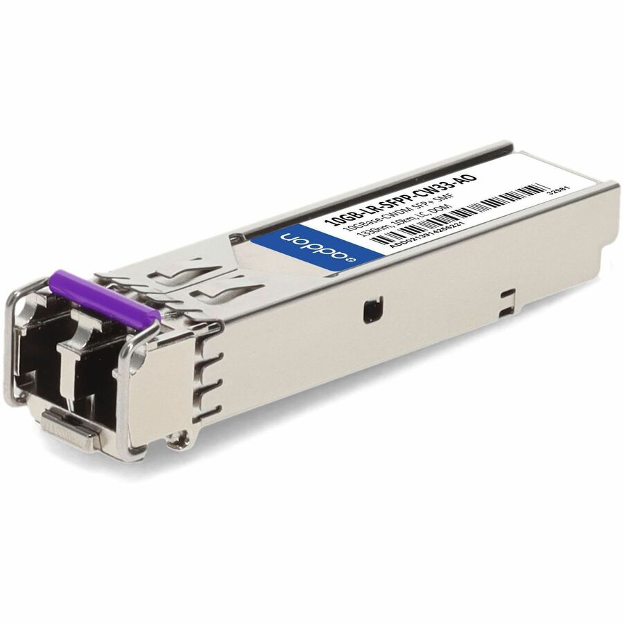 AddOn Enterasys® 10GB-LR-SFPP-CW33 Compatible TAA 10GBase-CWDM SFP+ Transceiver (SMF, 1330nm, 10km, LC, DOM)