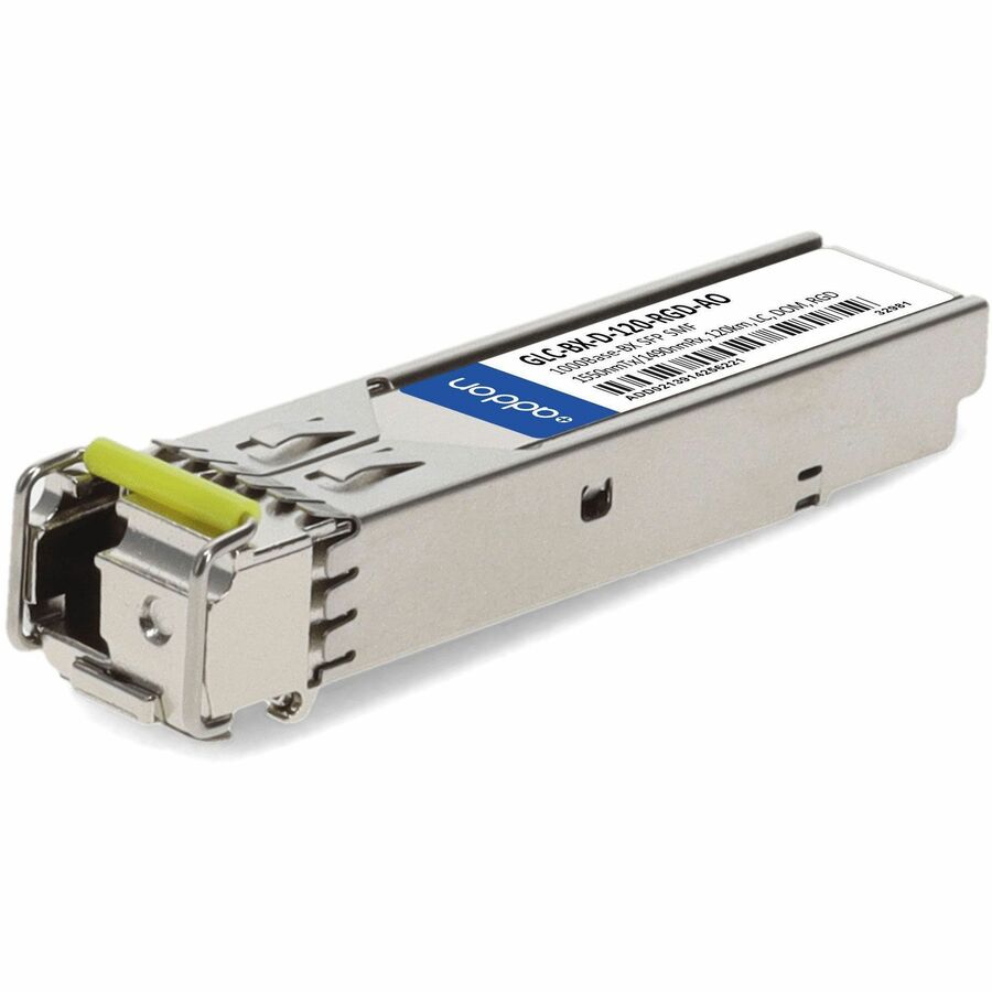 AddOn Cisco® GLC-BX-D-120 Compatible TAA 1000Base-BX SFP Transceiver (SMF, 1550nmTx/1490nmRx, 120km, LC, DOM, -40 to 85C)
