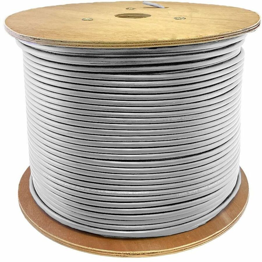 AddOn 350ft Non-Terminated White CAT6 Shielded Plenum-Rated Solid Bulk Cable CAT 6