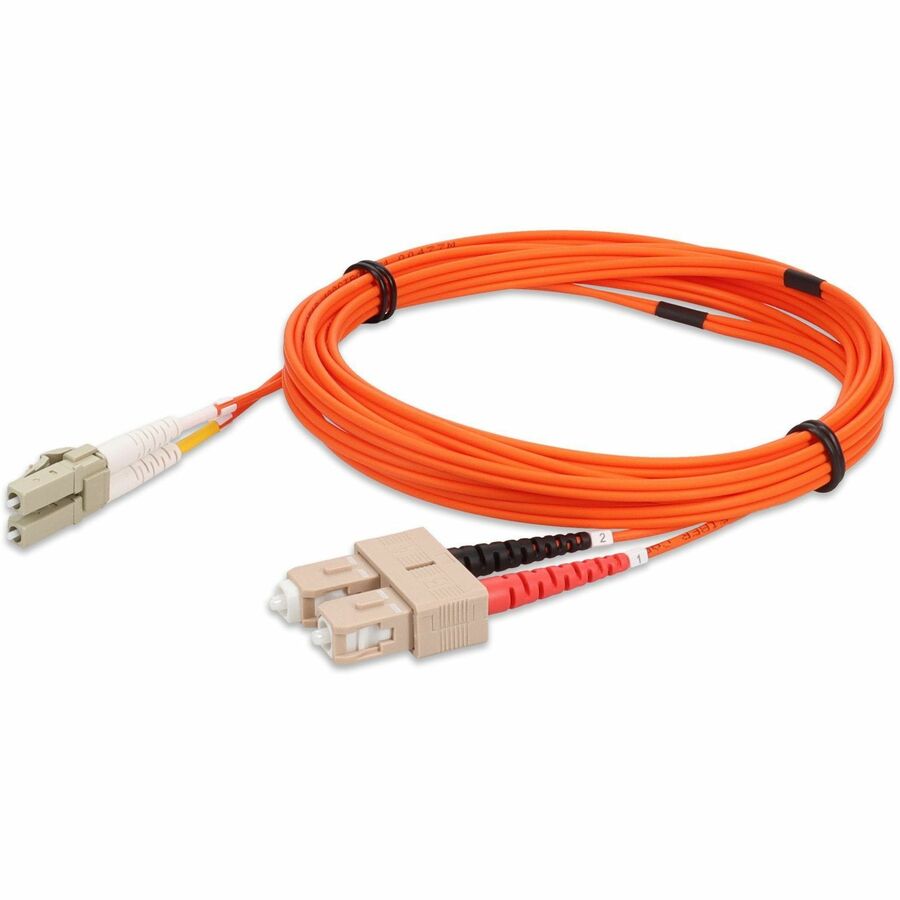 AddOn 3m SC to LC Orange OM1 Duplex LSZH MMF (Multi Mode) Fiber Patch Cable, 62.5/125
