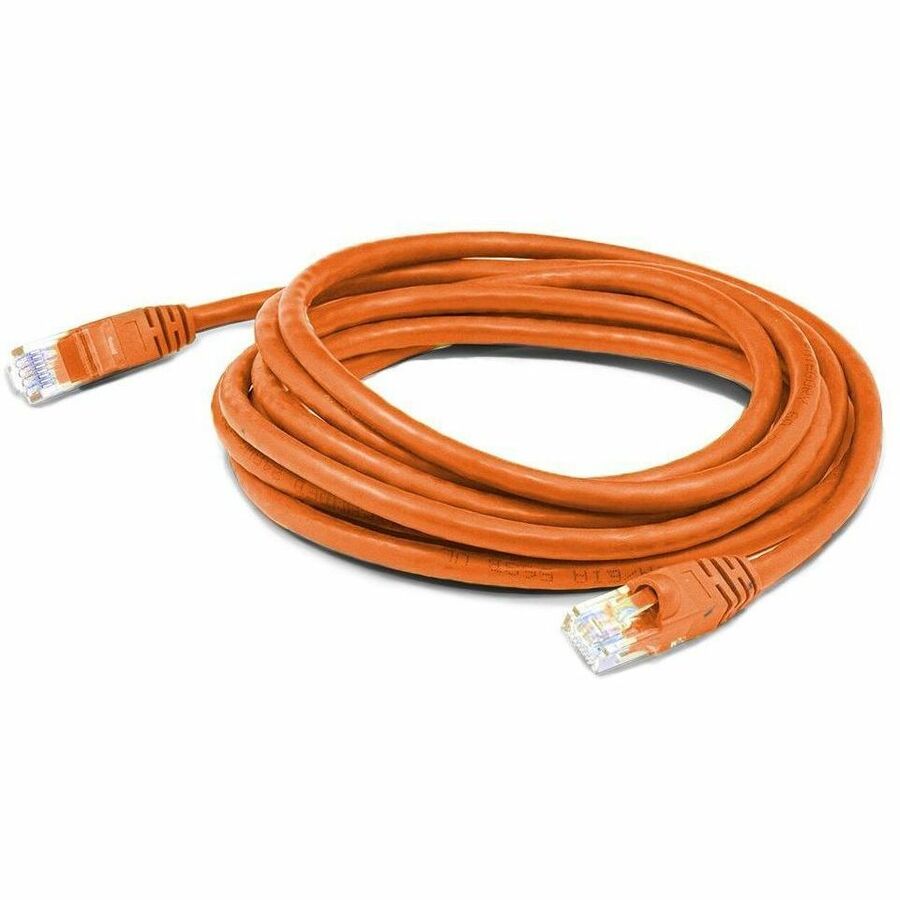 AddOn 10ft Orange CAT6 Shielded Plenum-Rated Ethernet Cable Snagless Easy Clear Boot RJ-45 M/M CAT 6