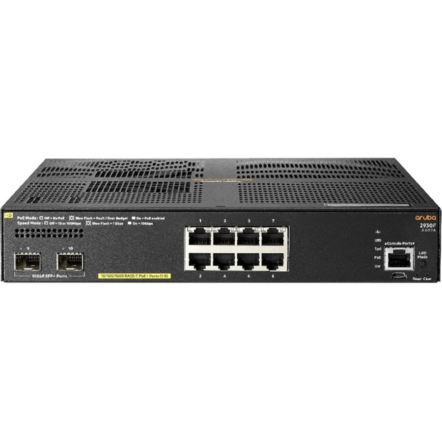 HPE 2930F 8G PoE+ 2SFP+ TAA Switch