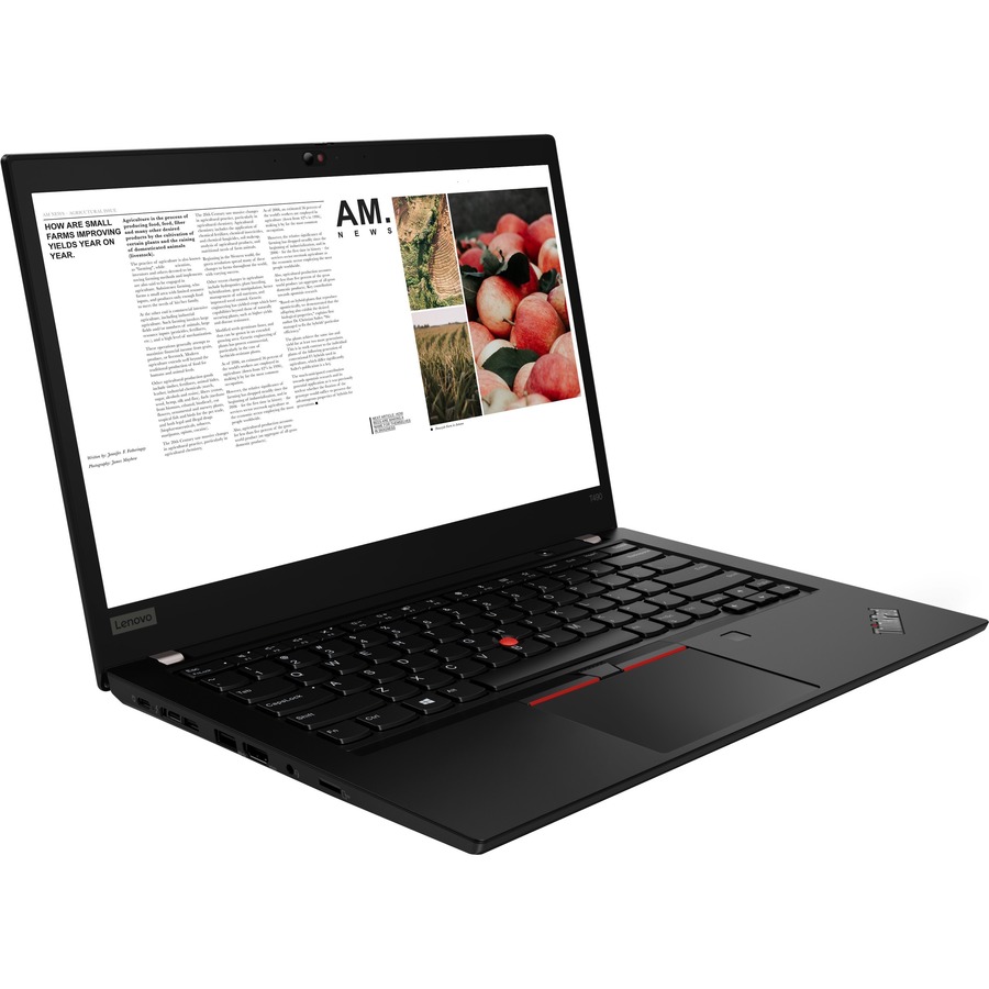 Lenovo ThinkPad T490 20Q90007US 14" Notebook - Intel Core i7 8th Gen i7-8665U - 16 GB - 512 GB SSD - English (US) Keyboard - Glossy Black