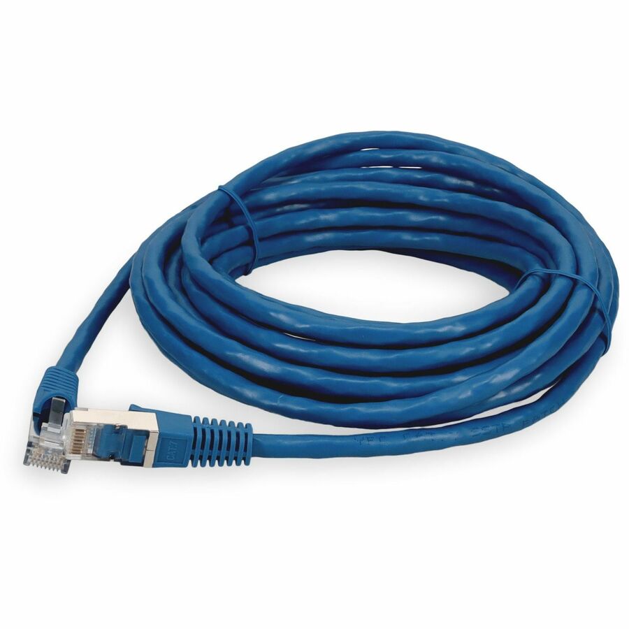 AddOn 15ft Blue CAT7 Shielded (S/FTP) PVC Ethernet Cable Snagless Bubble Boot RJ-45 M/M CAT 7