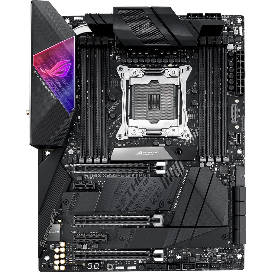 Asus ROG Strix Strix X299-E Gaming II Desktop Motherboard - Intel X299 Chipset - Socket R4 LGA-2066 - Intel Optane Memory Ready - ATX