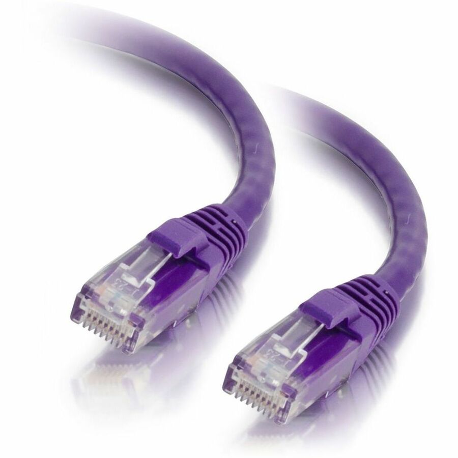 Quiktron Q-Series Patch Cords, CAT5E, Booted, Purple, 5 FT