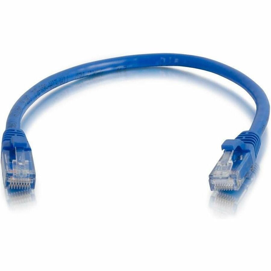 Quiktron 20Ft Q-Series Cat6A Snagless (UTP) Ethernet Network Patch Cable, CM Rated - Blue