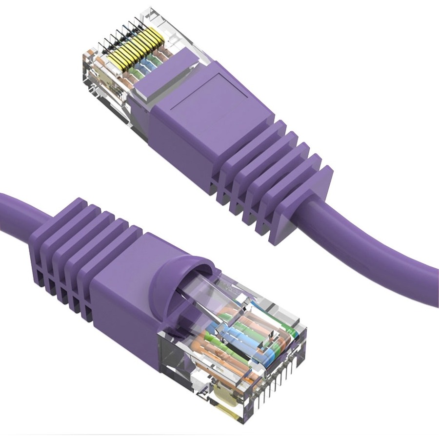 Axiom 18-INCH CAT6 UTP 550mhz Patch Cable Snagless Molded Boot (Purple)