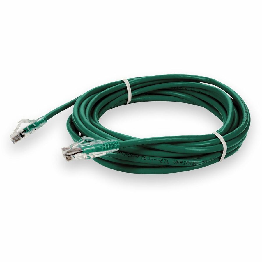 AddOn 14ft Green CAT6 Plenum-Rated Ethernet Cable Snagless Bubble Boot RJ-45 M/M CAT 6