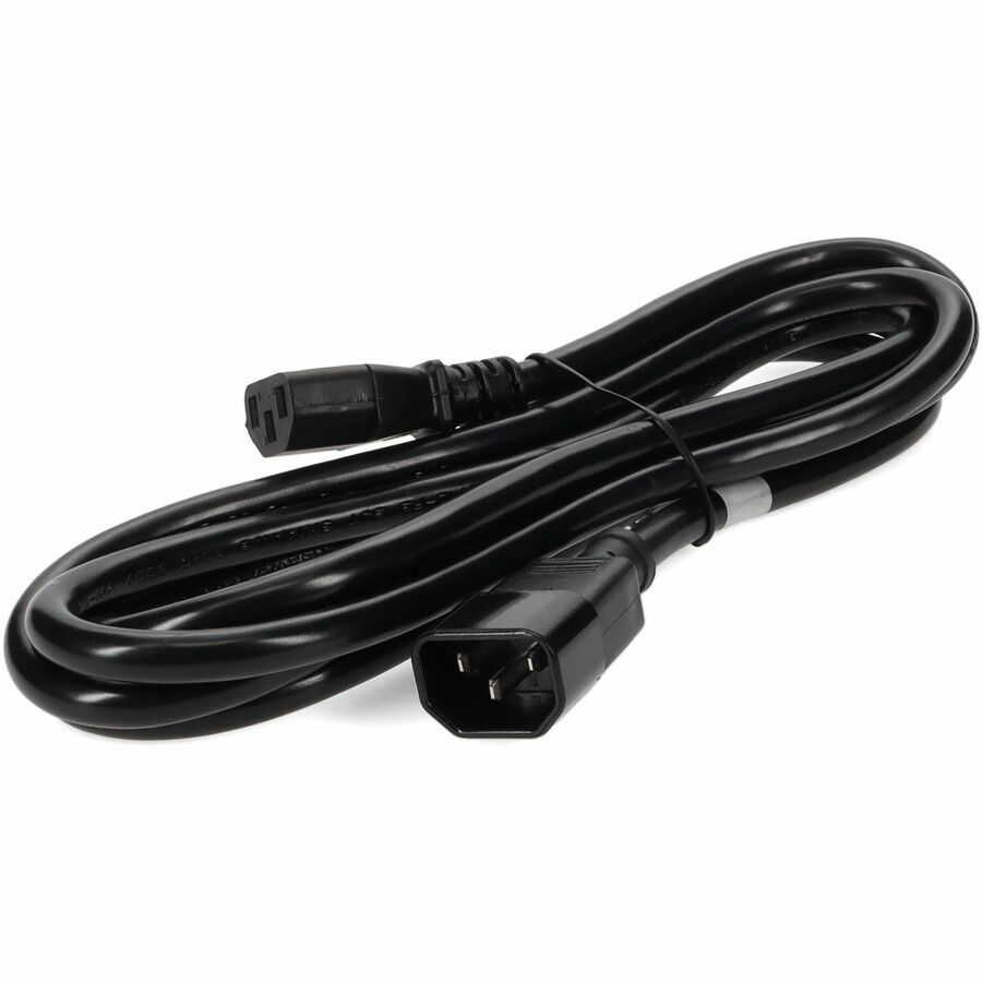 AddOn 7ft C13 Female to C14 Male 14AWG 100-250V at 15A Black Power Cable