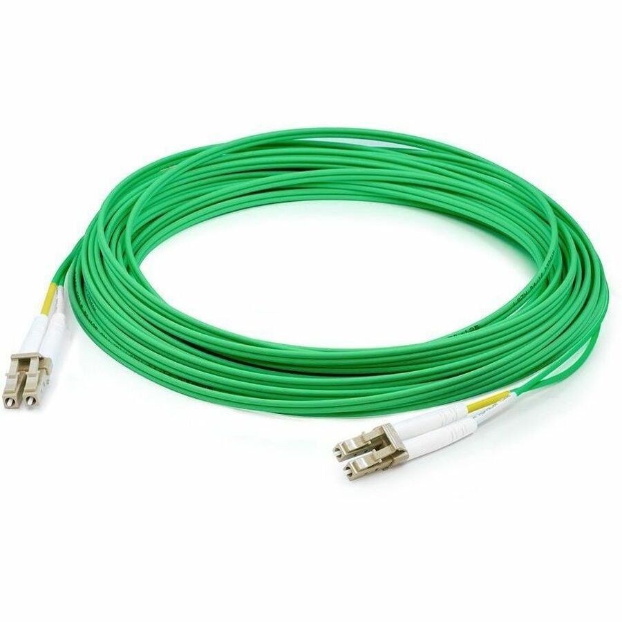 AddOn 4m LC to LC Green OM1 Duplex OFNP (Plenum-Rated) MMF (Multi Mode) Fiber Patch Cable, 62.5/125