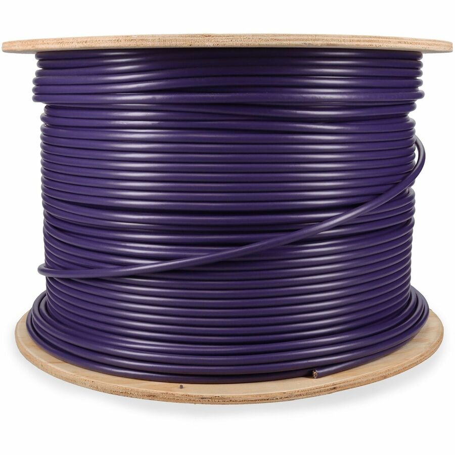 AddOn 1000ft Non-Terminated Purple CAT6 Shielded Plenum-Rated Solid Bulk Cable CAT 6