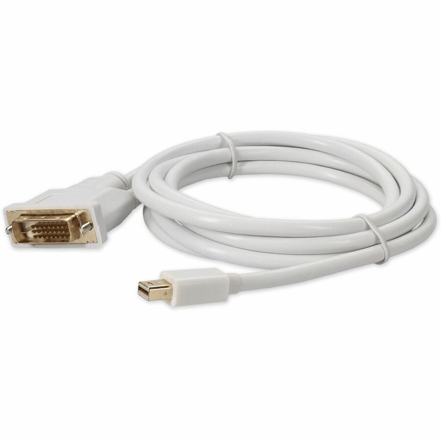 AddOn 6ft Mini-DisplayPort Male to DVI-D Male Adapter Cable White