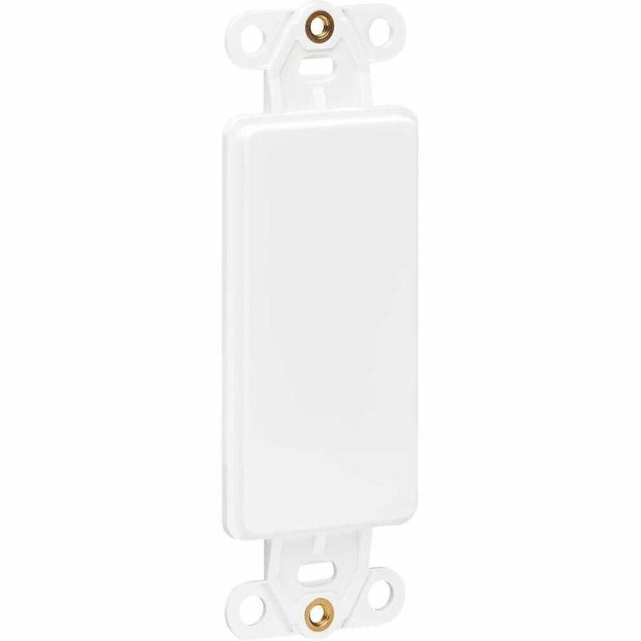 Tripp Lite Center Plate Insert, Decora Style - Vertical, Blank - White - Acrylonitrile Butadiene Styrene (ABS) - TAA Compliant