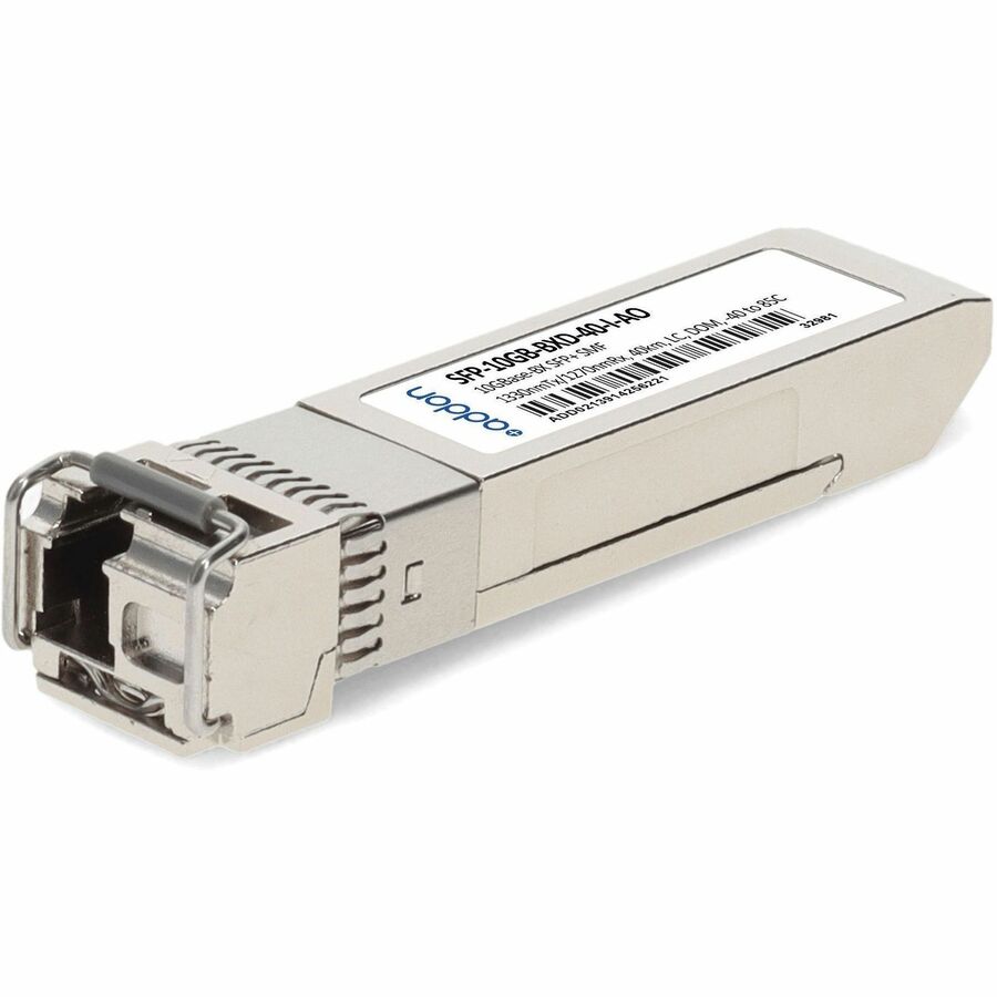 AddOn MSA and TAA 10GBase-BX SFP+ Transceiver (SMF, 1330nmTx/1270nmRx, 40km, LC, DOM, -40 to 85C)