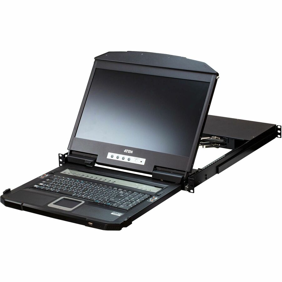 ATEN 4-Port USB HDMI Multi-View Dual Rail WideScreen LCD KVM Switch