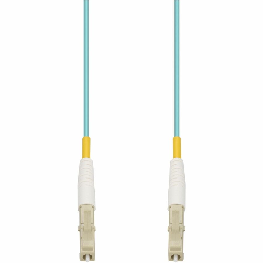 AddOn 5m LC to LC Aqua OM4 Simplex OFNR (Riser-Rated) Fiber Patch Cable, MMF (Multi Mode), 50/125