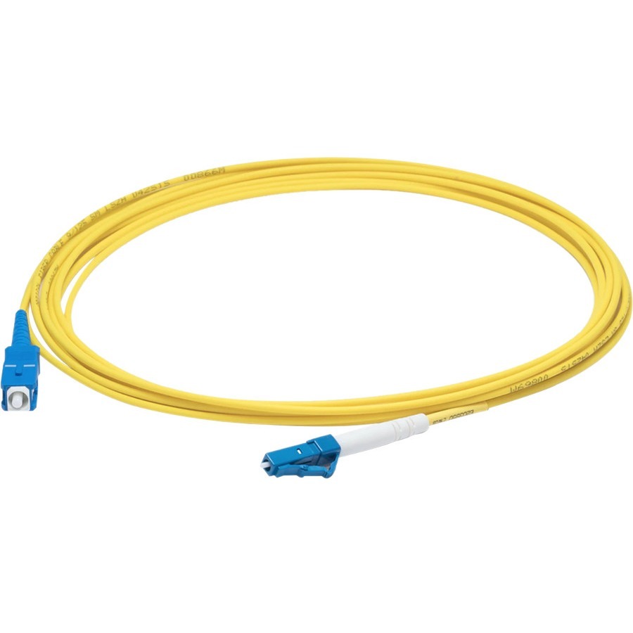 AddOn 43m SC to LC Yellow OS2 Simplex LSZH SMF Fiber Patch Cable
