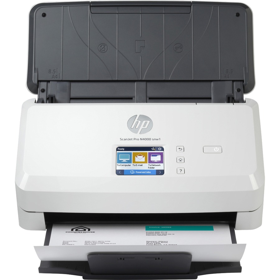 HP ScanJet Pro N4000 snw1 Sheetfed Scanner - 600 dpi Optical - Black, White - TAA Compliant