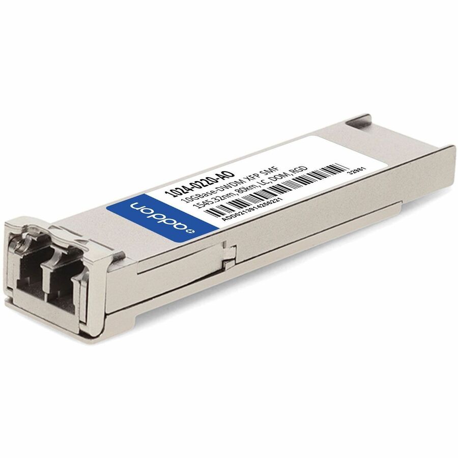 AddOn Optelian® 1024-0220 Compatible TAA 10GBase-DWDM XFP Transceiver (SMF, 1545.32nm, 80km, LC, DOM, -40 to 85C)